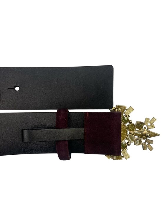 Chanel Gripoix Belt CC Logo Suede Purple main image 5